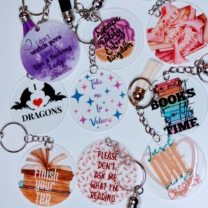 Handgemaakte acryl sleutelhanger