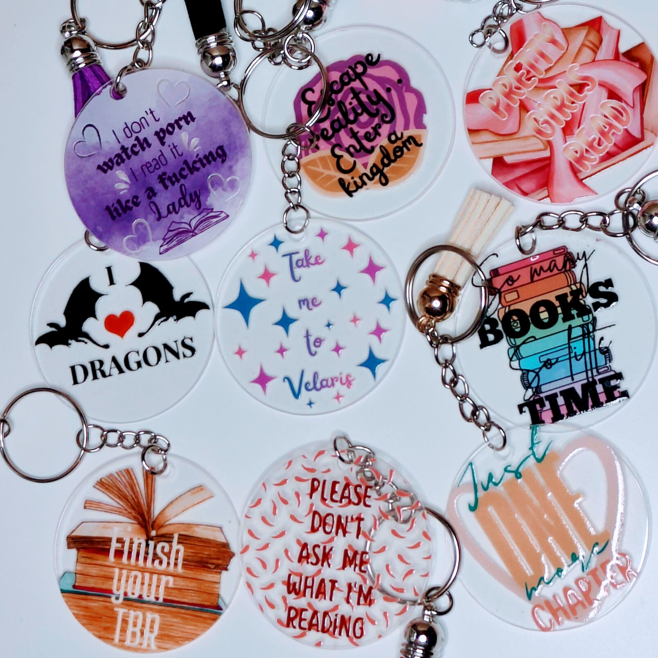 Handgemaakte acryl sleutelhanger